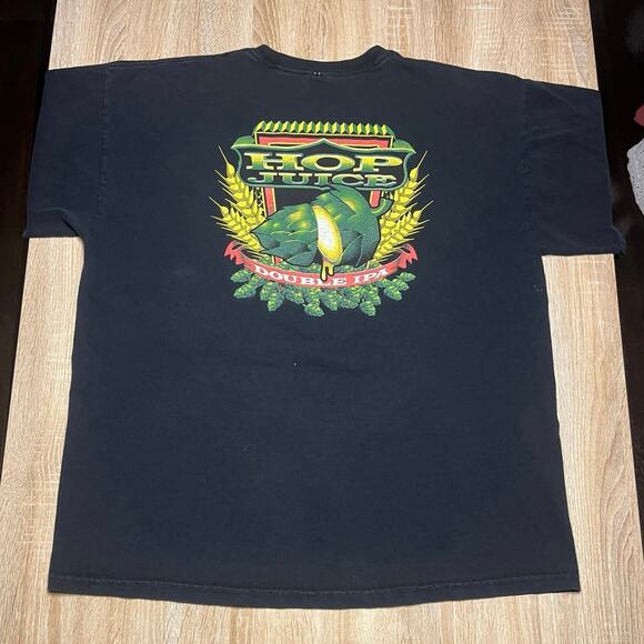 Oggis Pizza and Brewing Hop Juice Graphic Black TShirt Extra Large - Picture 1 of 4